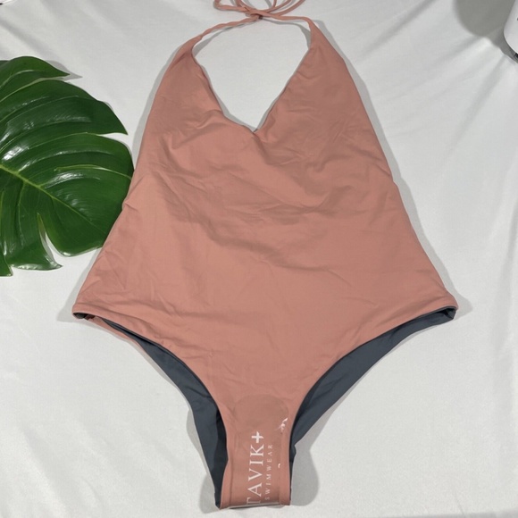NWD Tavik [ Large ] Chase Colorblock One-Piece Swimsuit‎ Desert Rose/ Grey - Picture 11 of 12